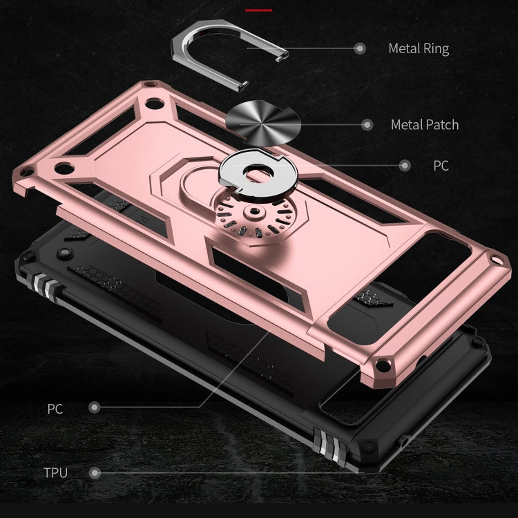 For Google Pixel 6A Shockproof TPU + PC Protective Case with 360 Degree Rotating Holder