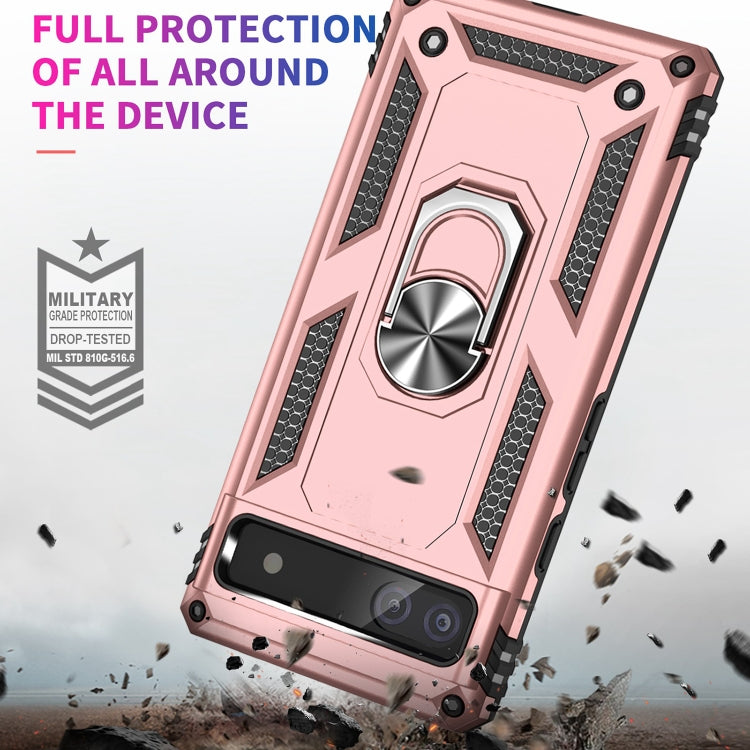 For Google Pixel 6A Shockproof TPU + PC Protective Case with 360 Degree Rotating Holder