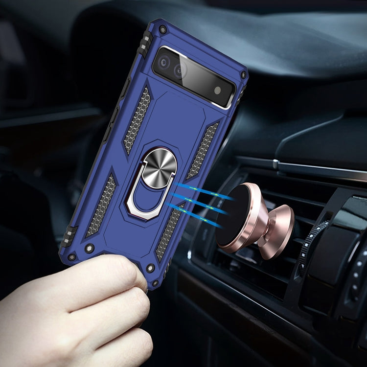 For Google Pixel 6A Shockproof TPU + PC Protective Case with 360 Degree Rotating Holder