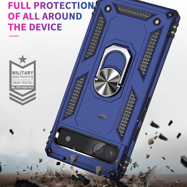 For Google Pixel 6A Shockproof TPU + PC Protective Case with 360 Degree Rotating Holder