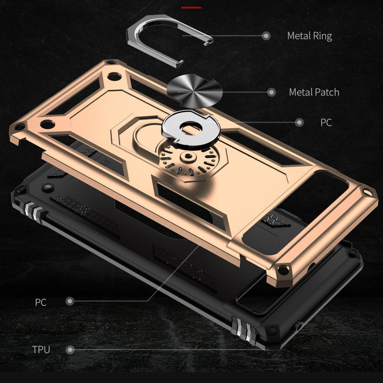 For Google Pixel 6A Shockproof TPU + PC Protective Case with 360 Degree Rotating Holder