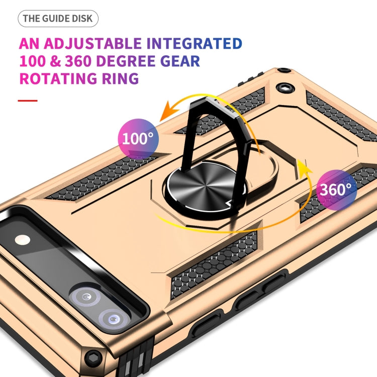 For Google Pixel 6A Shockproof TPU + PC Protective Case with 360 Degree Rotating Holder