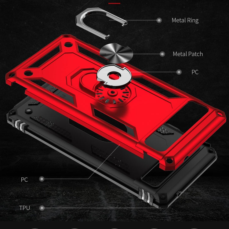 For Google Pixel 6A Shockproof TPU + PC Protective Case with 360 Degree Rotating Holder