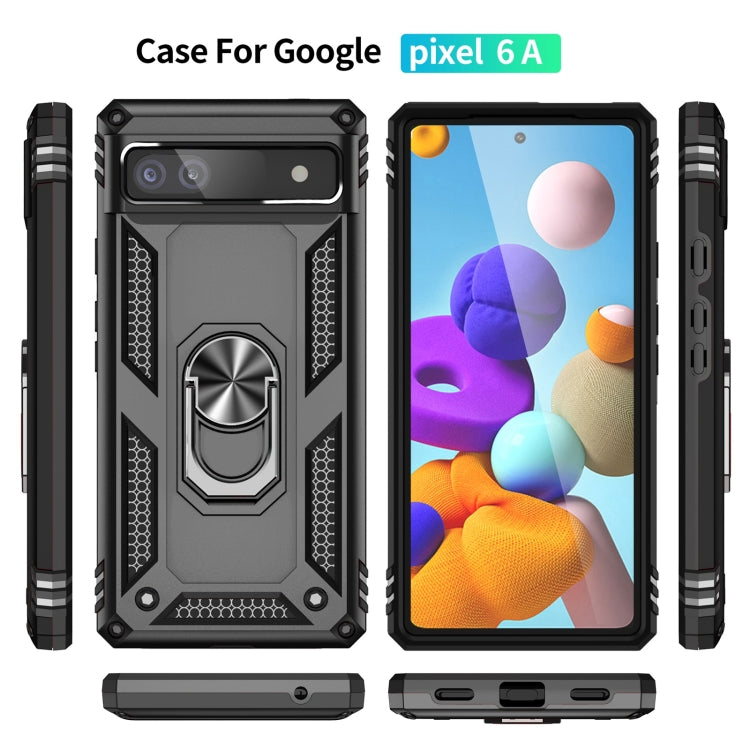 For Google Pixel 6A Shockproof TPU + PC Protective Case with 360 Degree Rotating Holder