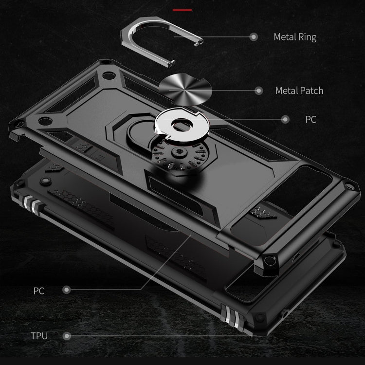 For Google Pixel 6A Shockproof TPU + PC Protective Case with 360 Degree Rotating Holder