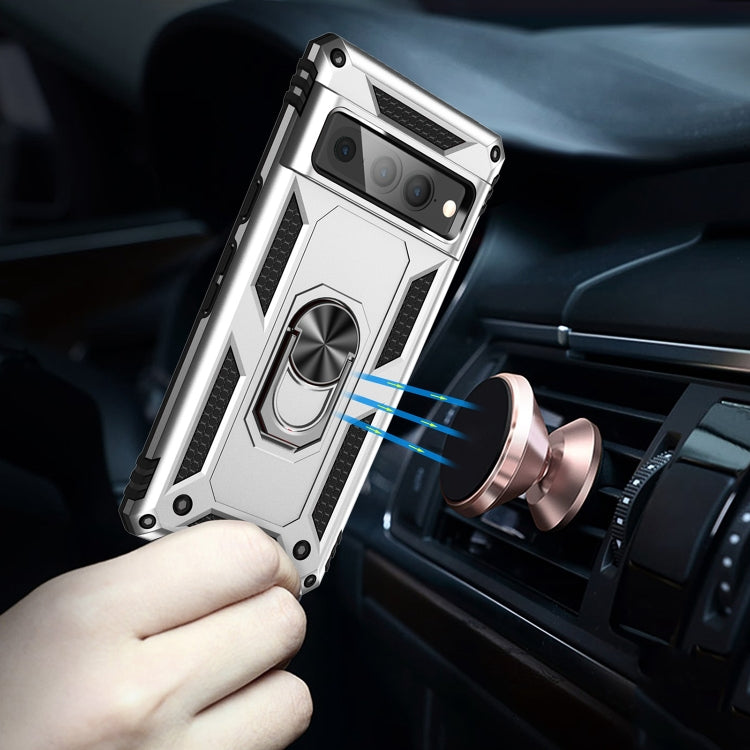 For Google Pixel 7 Pro Shockproof TPU + PC Protective Case with 360 Degree Rotating Holder