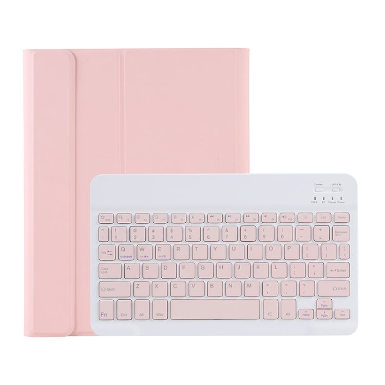 C-098B Candy Color Skin Feel Texture Bluetooth Keyboard Leather Case with Pen Holder For iPad Air 4 10.9 2020 / Air 5 10.9 2022
