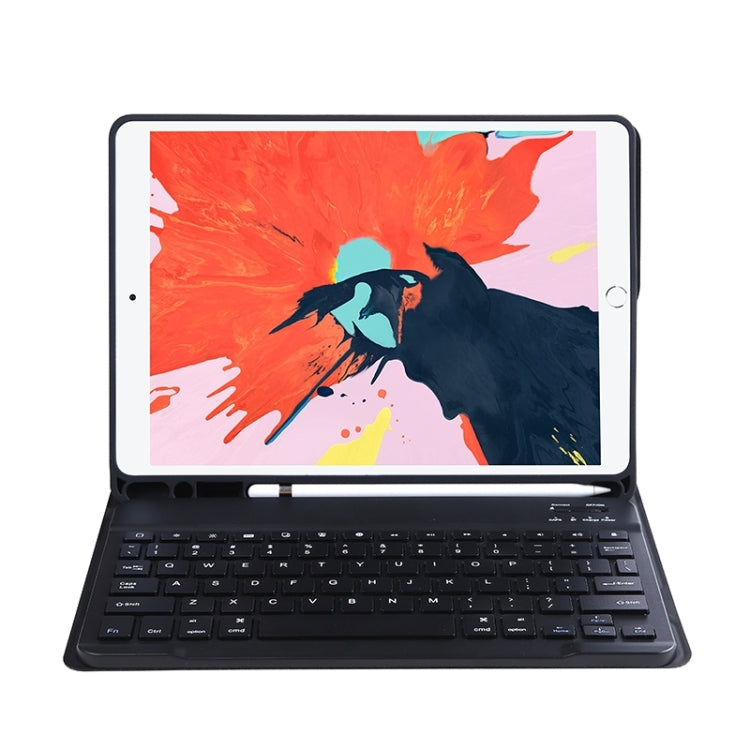 T098B Candy Color Skin Feel Texture Bluetooth Keyboard Leather Case with Pen Holder For iPad Air 4 10.9 2020 / Air 5 10.9 2022
