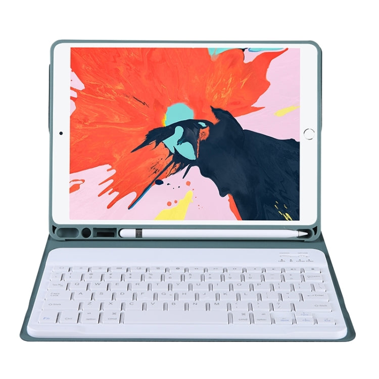 T098B Candy Color Skin Feel Texture Bluetooth Keyboard Leather Case with Pen Holder For iPad Air 4 10.9 2020 / Air 5 10.9 2022