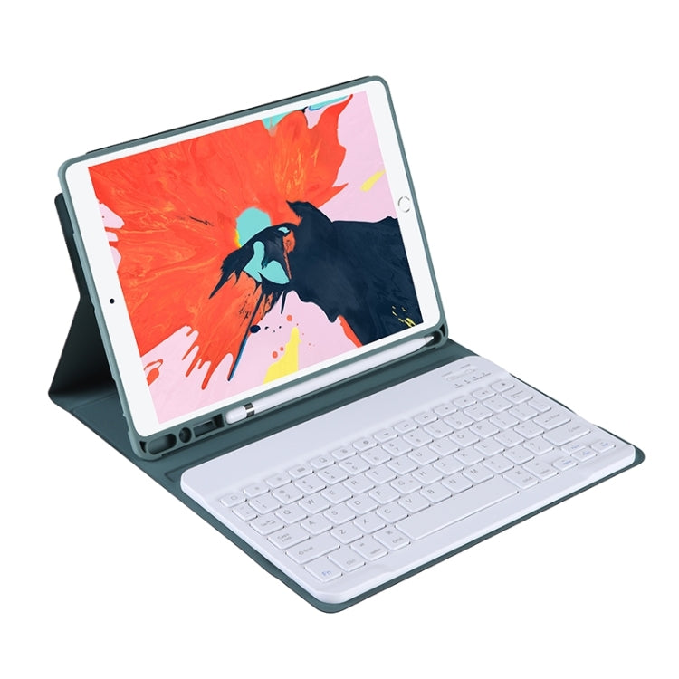 T098B Candy Color Skin Feel Texture Bluetooth Keyboard Leather Case with Pen Holder For iPad Air 4 10.9 2020 / Air 5 10.9 2022