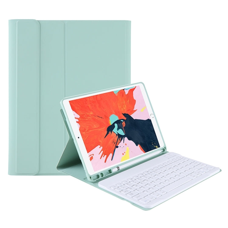 T098B Candy Color Skin Feel Texture Bluetooth Keyboard Leather Case with Pen Holder For iPad Air 4 10.9 2020 / Air 5 10.9 2022