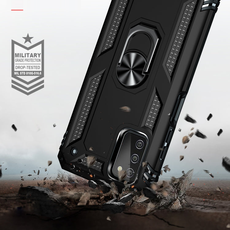 For Samsung Galaxy A03s US Version Shockproof TPU + PC Phone Case with Holder