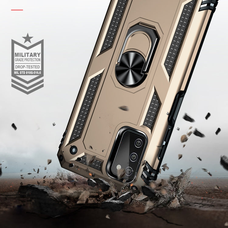 For Samsung Galaxy A03s US Version Shockproof TPU + PC Phone Case with Holder
