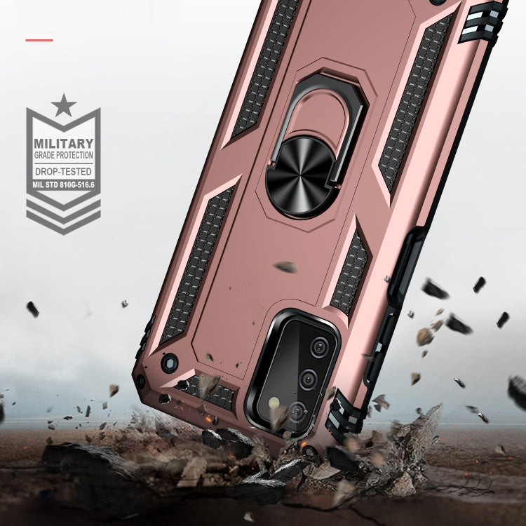 For Samsung Galaxy A03s US Version Shockproof TPU + PC Phone Case with Holder