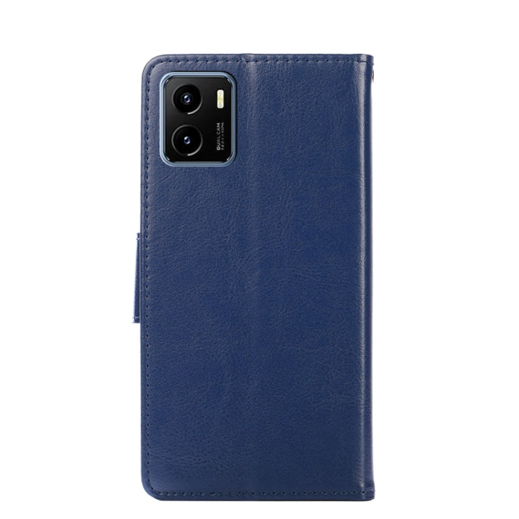 For vivo Y15s Foreign Version Crystal Texture Leather Phone Case