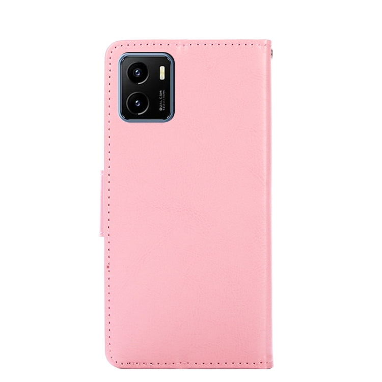 For vivo Y15s Foreign Version Crystal Texture Leather Phone Case