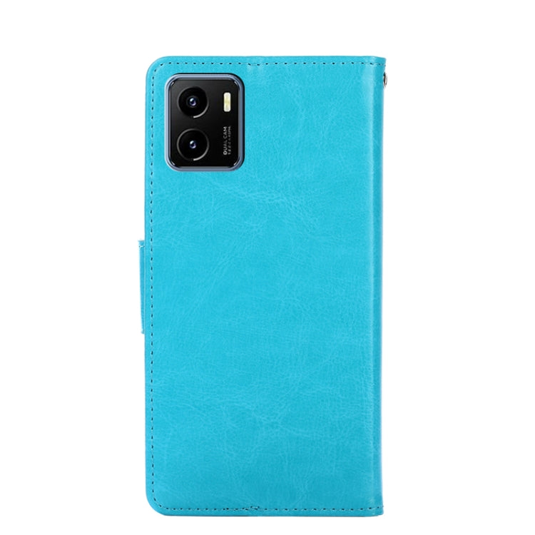 For vivo Y15s Foreign Version Crystal Texture Leather Phone Case