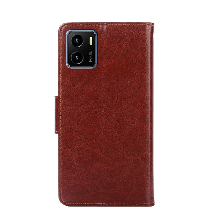 For vivo Y15s Foreign Version Crystal Texture Leather Phone Case