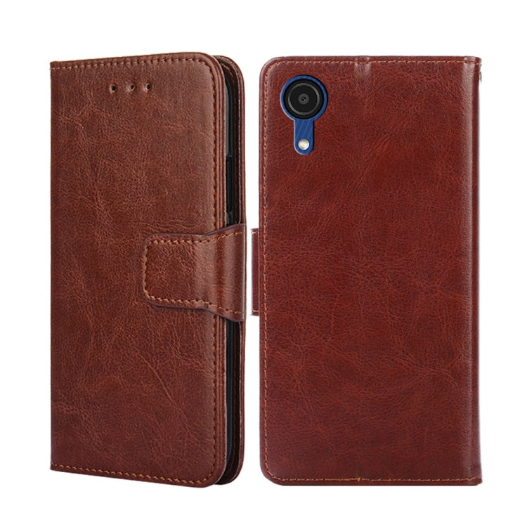 For Samsung Galaxy A03 Core Crystal Texture Leather Phone Case