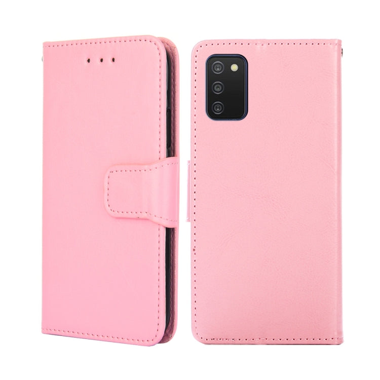 For Samsung Galaxy A03s 166mm Crystal Texture Leather Phone Case