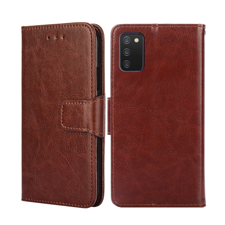 For Samsung Galaxy A03s 166mm Crystal Texture Leather Phone Case