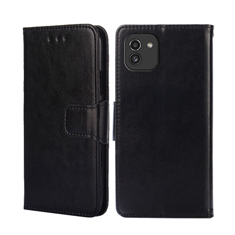 For Samsung Galaxy A03 International Version Crystal Texture Leather Phone Case