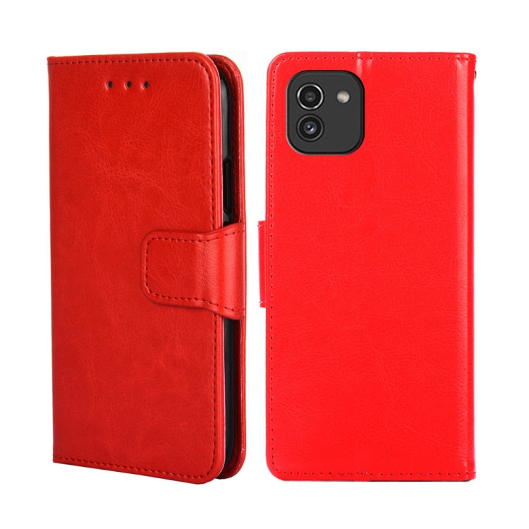 For Samsung Galaxy A03 International Version Crystal Texture Leather Phone Case