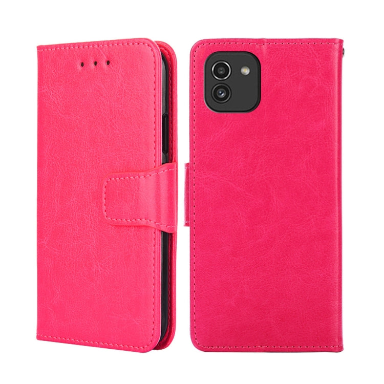 For Samsung Galaxy A03 International Version Crystal Texture Leather Phone Case