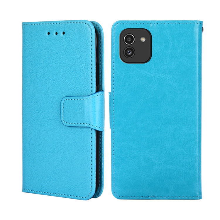 For Samsung Galaxy A03 International Version Crystal Texture Leather Phone Case