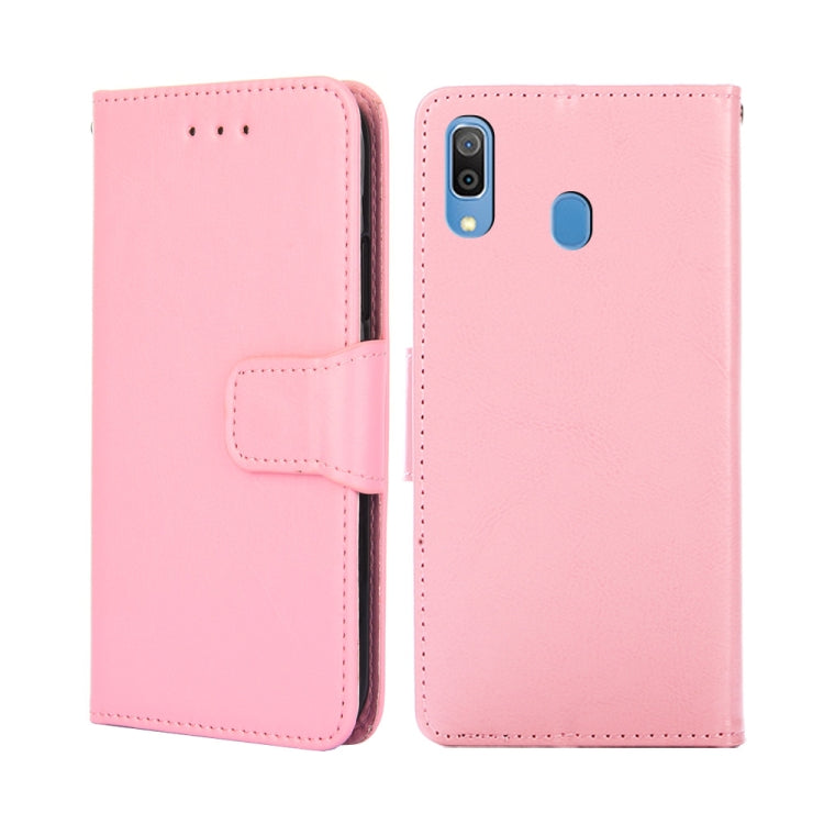 For Samsung Galaxy A30 JP Version Crystal Texture Leather Phone Case