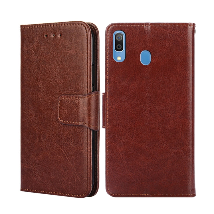 For Samsung Galaxy A30 JP Version Crystal Texture Leather Phone Case