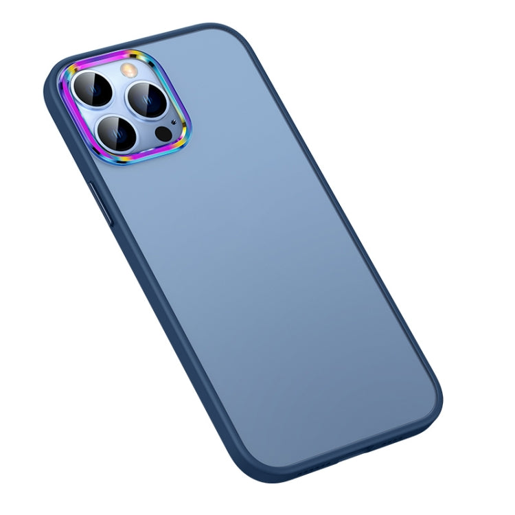 For iPhone 13 Pro Colorful Metal Lens Ring Matte PC + TPU Phone Case For  iPhone 13 Pro