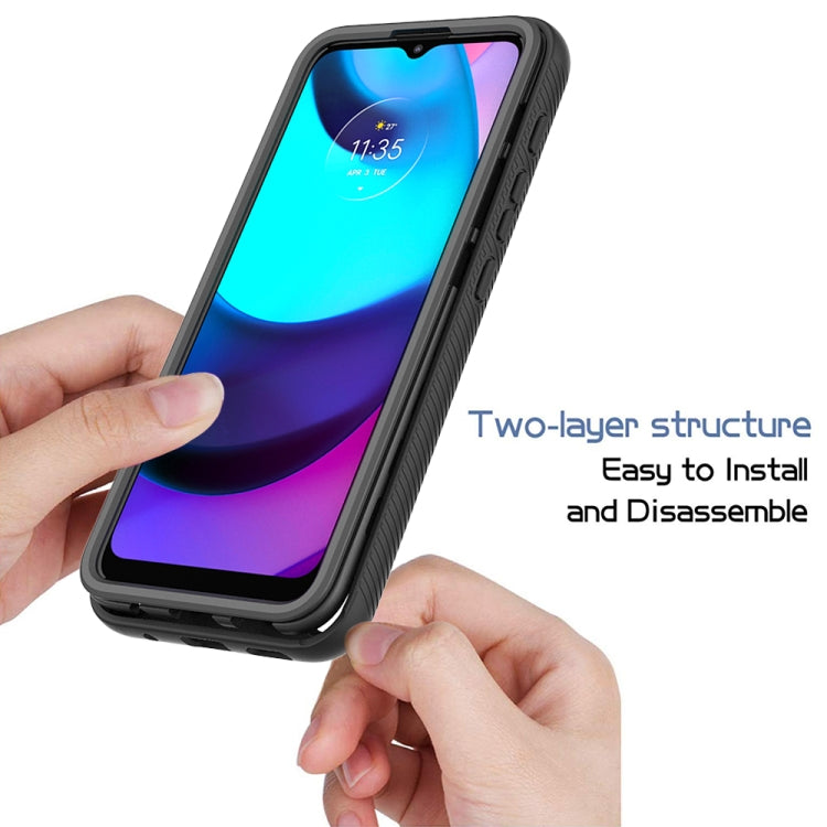 For Motorola Moto E20 Starry Sky Full Body Hybrid Shockproof Phone Case