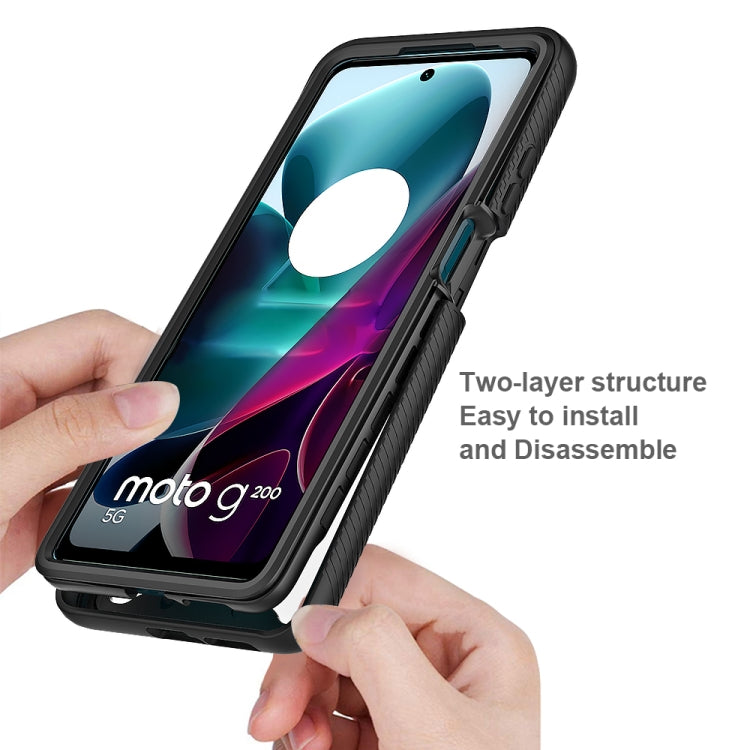 For Motorola Moto G200 5G Starry Sky Full Body Hybrid Shockproof Phone Case