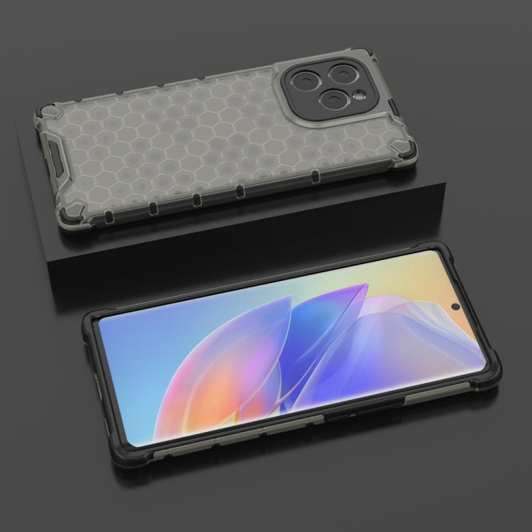 For Honor 60 SE 5G Shockproof Honeycomb PC + TPU Phone Case