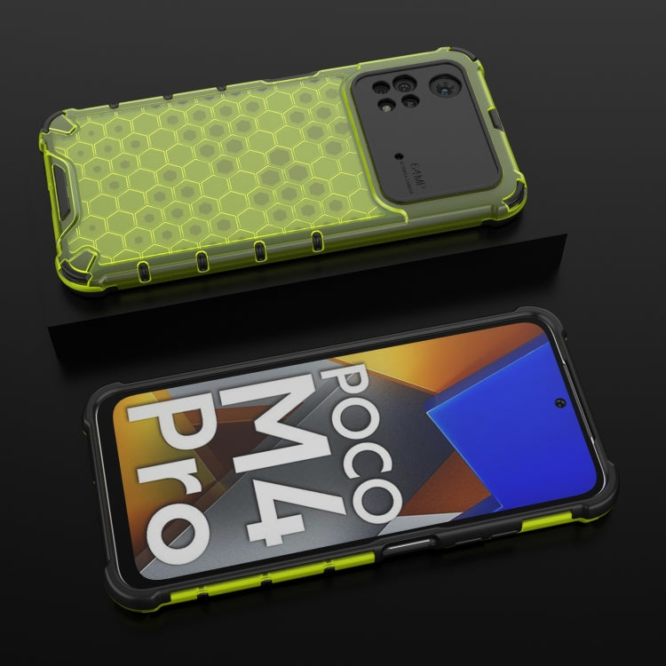 For Xiaomi Poco M4 Pro 4G Shockproof Honeycomb PC + TPU Case