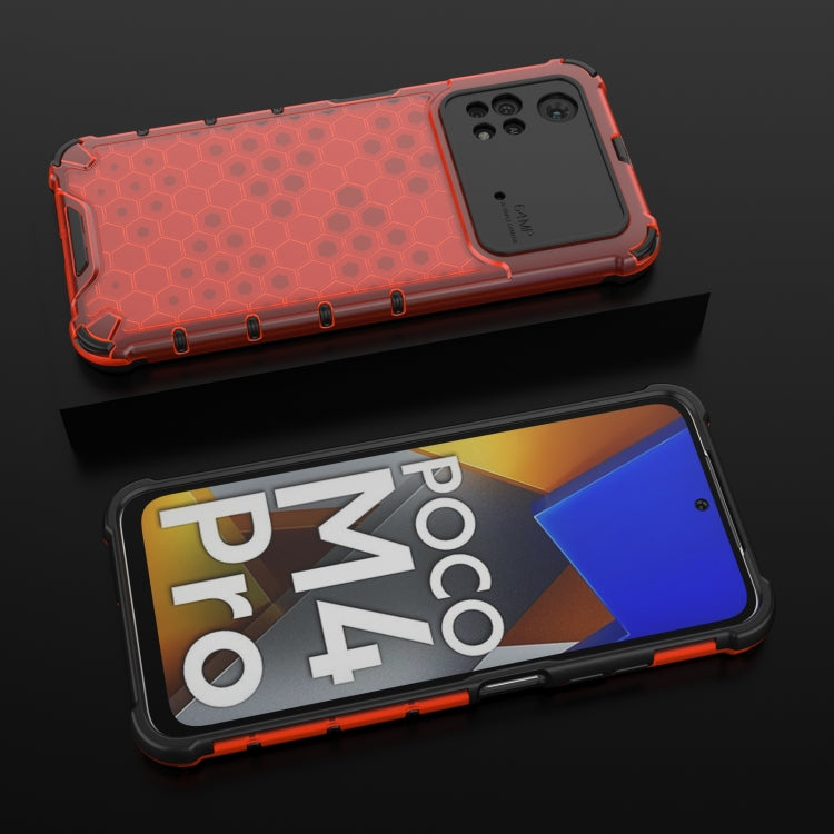 For Xiaomi Poco M4 Pro 4G Shockproof Honeycomb PC + TPU Case