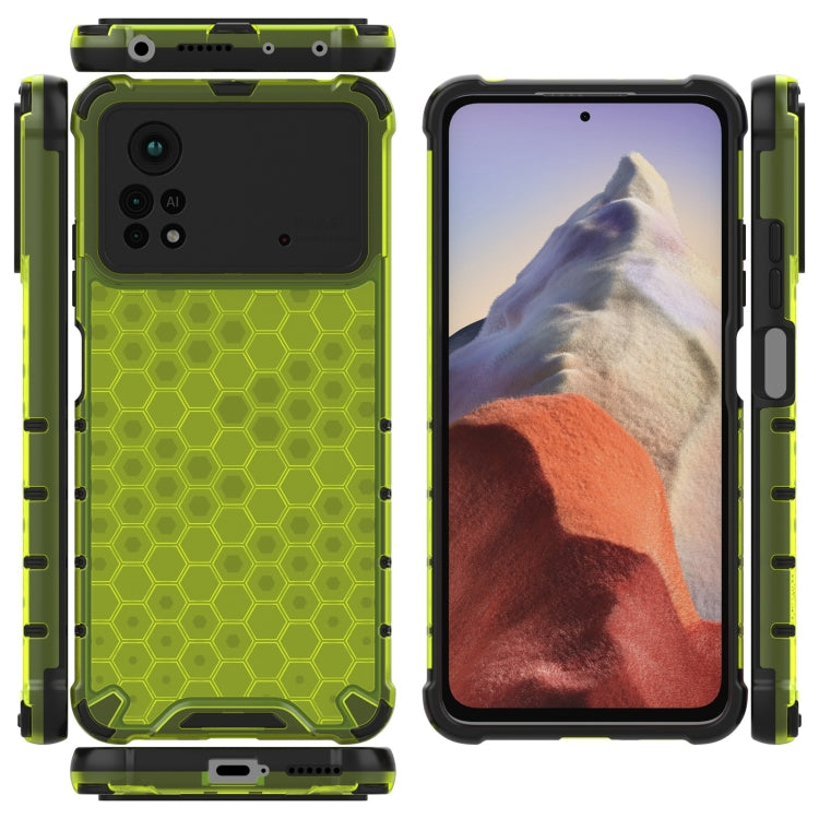 For Xiaomi Poco X4 Pro 5G Shockproof Honeycomb PC + TPU Case