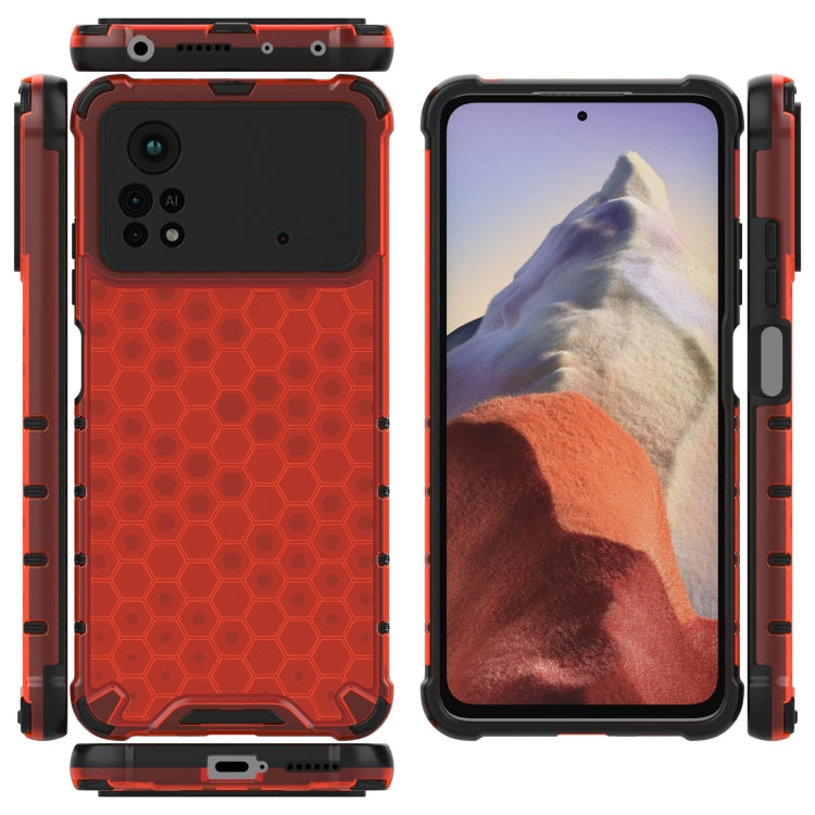 For Xiaomi Poco X4 Pro 5G Shockproof Honeycomb PC + TPU Case