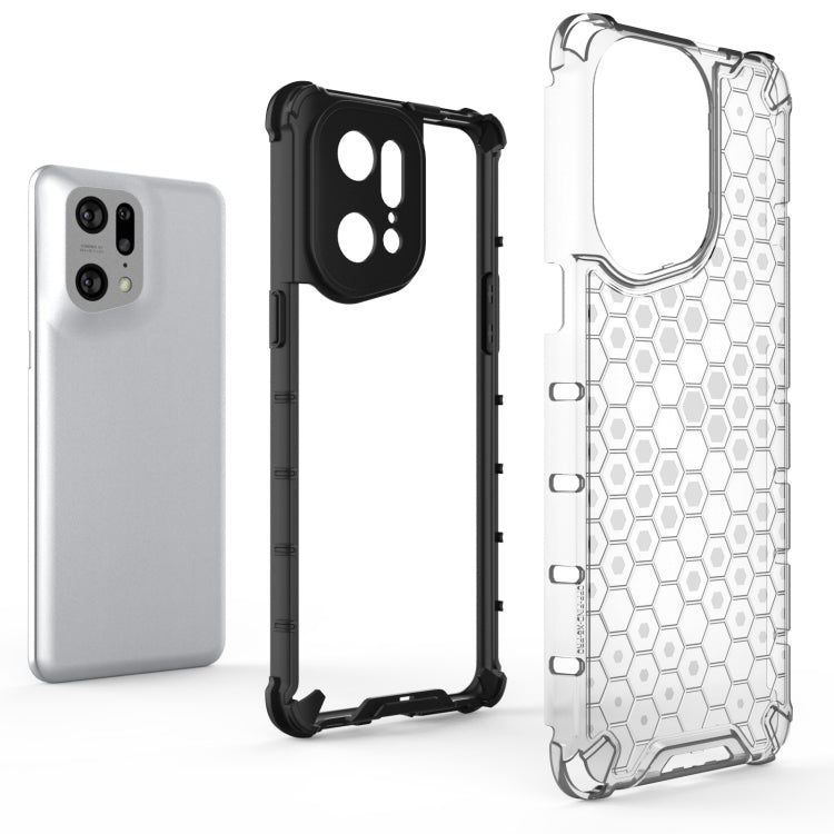 For OPPO Find X5 Pro Shockproof Honeycomb PC + TPU Phone Case