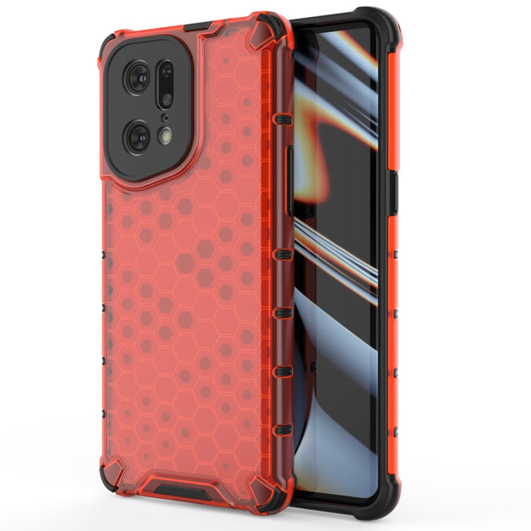 For OPPO Find X5 Pro Shockproof Honeycomb PC + TPU Phone Case