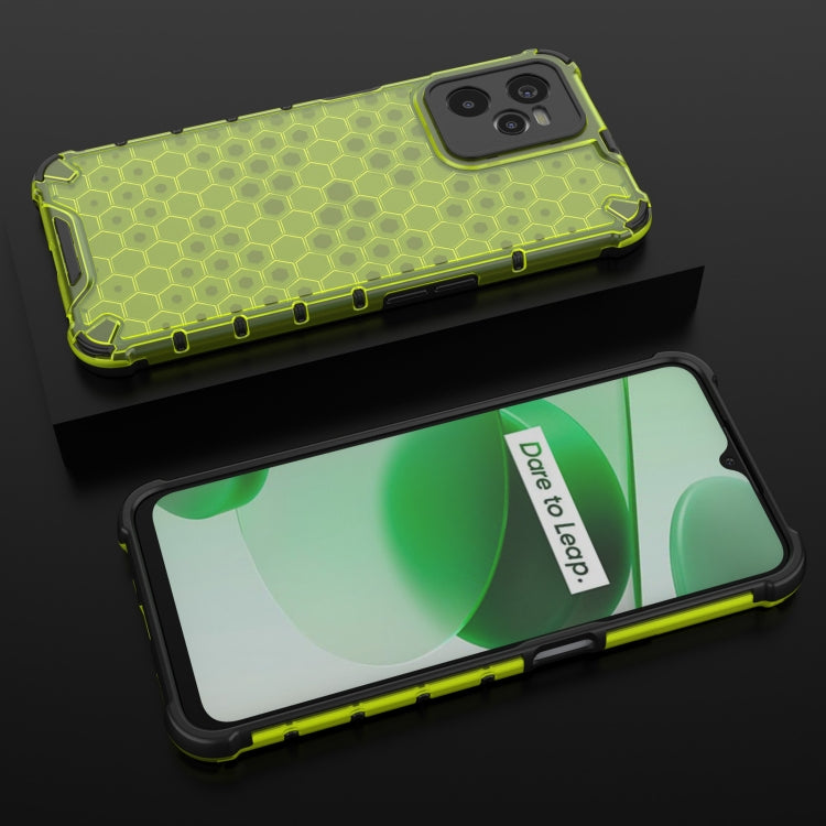 For OPPO Realme C35 Shockproof Honeycomb PC + TPU Phone Case