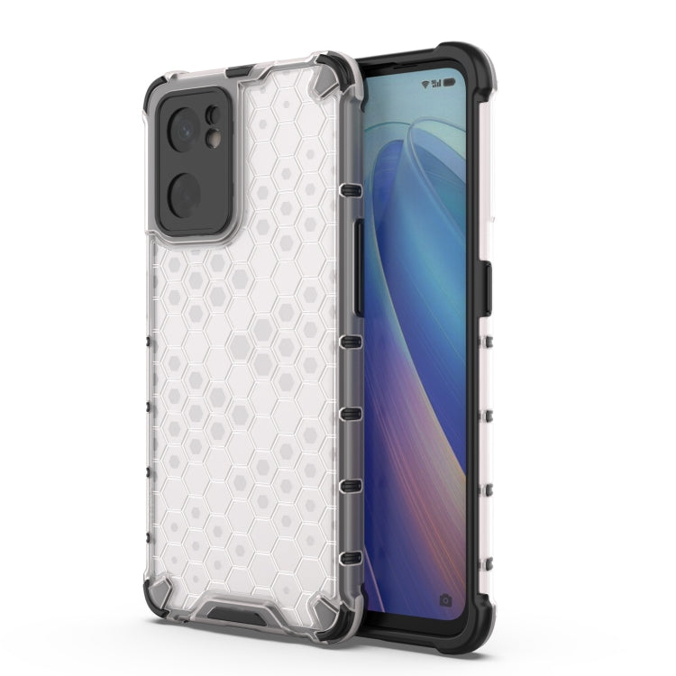 For OPPO Reno7 SE 5G Shockproof Honeycomb PC + TPU Phone Case