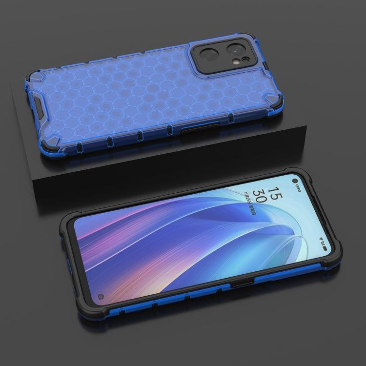 For OPPO Reno7 SE 5G Shockproof Honeycomb PC + TPU Phone Case