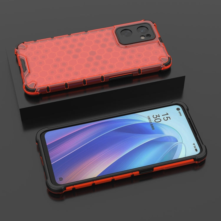 For OPPO Reno7 SE 5G Shockproof Honeycomb PC + TPU Phone Case