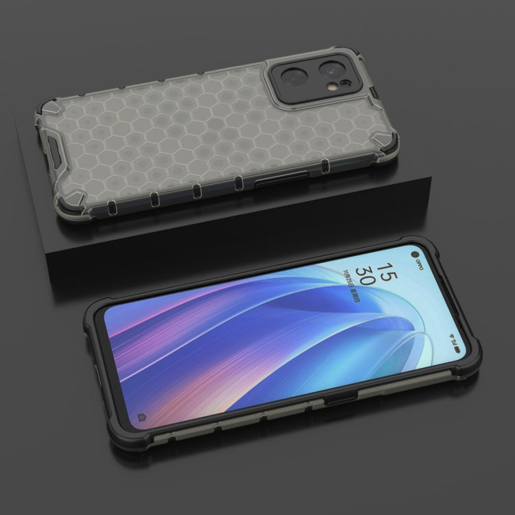 For OPPO Reno7 SE 5G Shockproof Honeycomb PC + TPU Phone Case