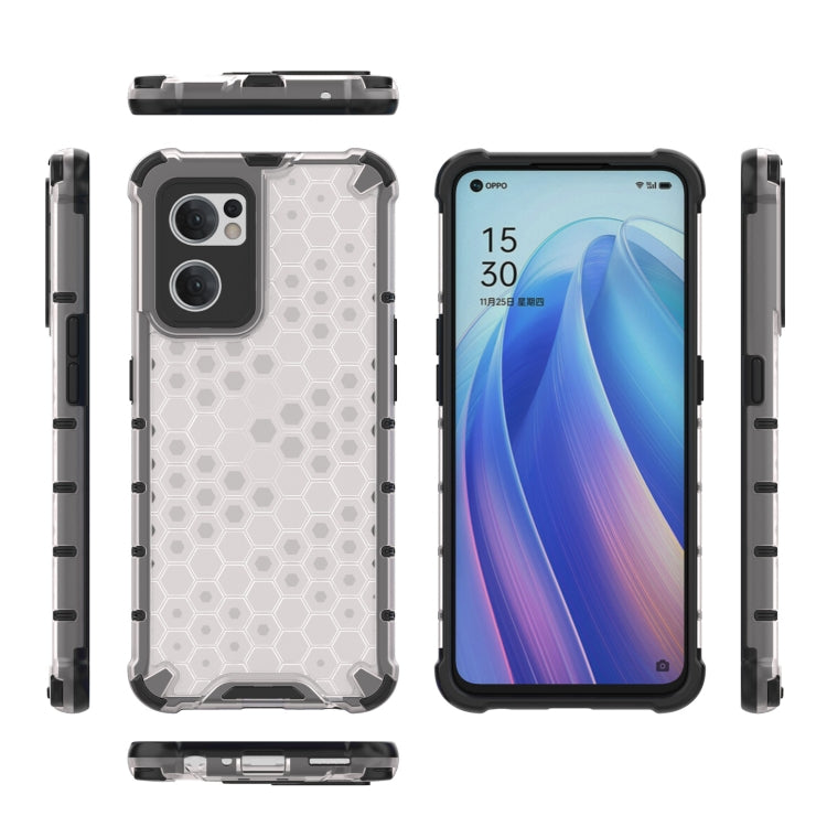 For OPPO Reno7 5G Global / Find X5 Lite Shockproof Honeycomb PC + TPU Phone Case