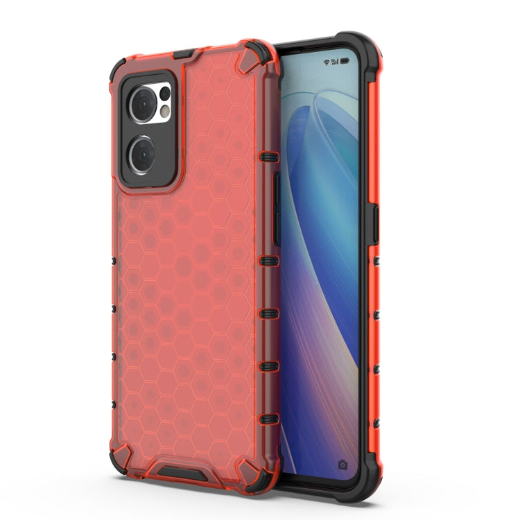For OPPO Reno7 5G Global / Find X5 Lite Shockproof Honeycomb PC + TPU Phone Case