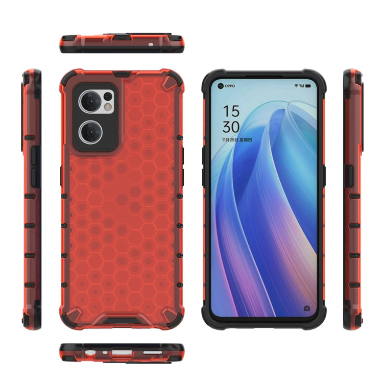 For OPPO Reno7 5G Global / Find X5 Lite Shockproof Honeycomb PC + TPU Phone Case