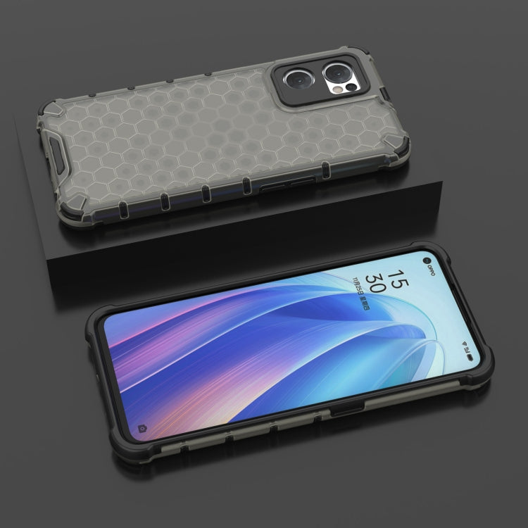 For OPPO Reno7 5G Global / Find X5 Lite Shockproof Honeycomb PC + TPU Phone Case